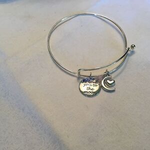 $10 ea or 3/$20. Silvertone Charm Bangle Bracelet